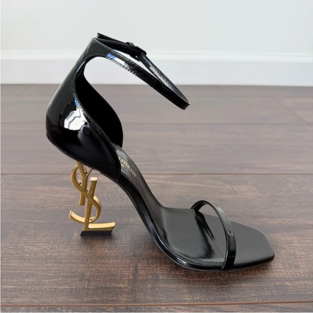 Saint Laurent Opyum YSL Logo Heel Sandals - Picture 9 of 14